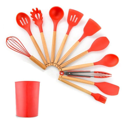 Kit de Cozinha 12 Peças de Silicone Premium