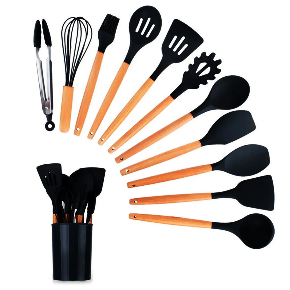 Kit de Cozinha 12 Peças de Silicone Premium